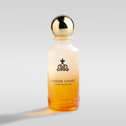 Cinder Chant long-lasting men's perfume bottle by Perfamin featuring warm amber and smoked vanilla fragrance notes.