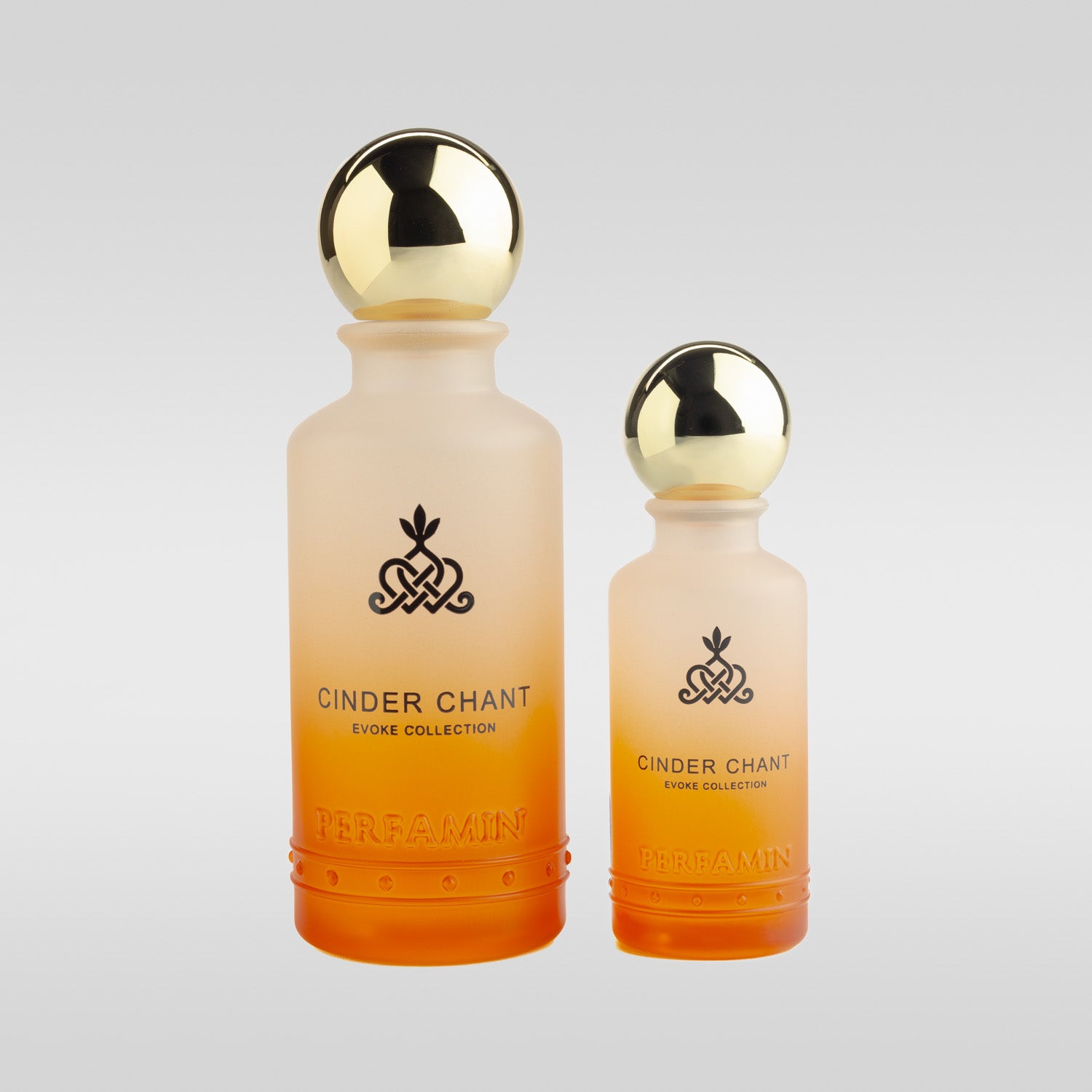 Cinder Chant men's fragrance by Perfamin available in 100ml and 30ml travel sizes.