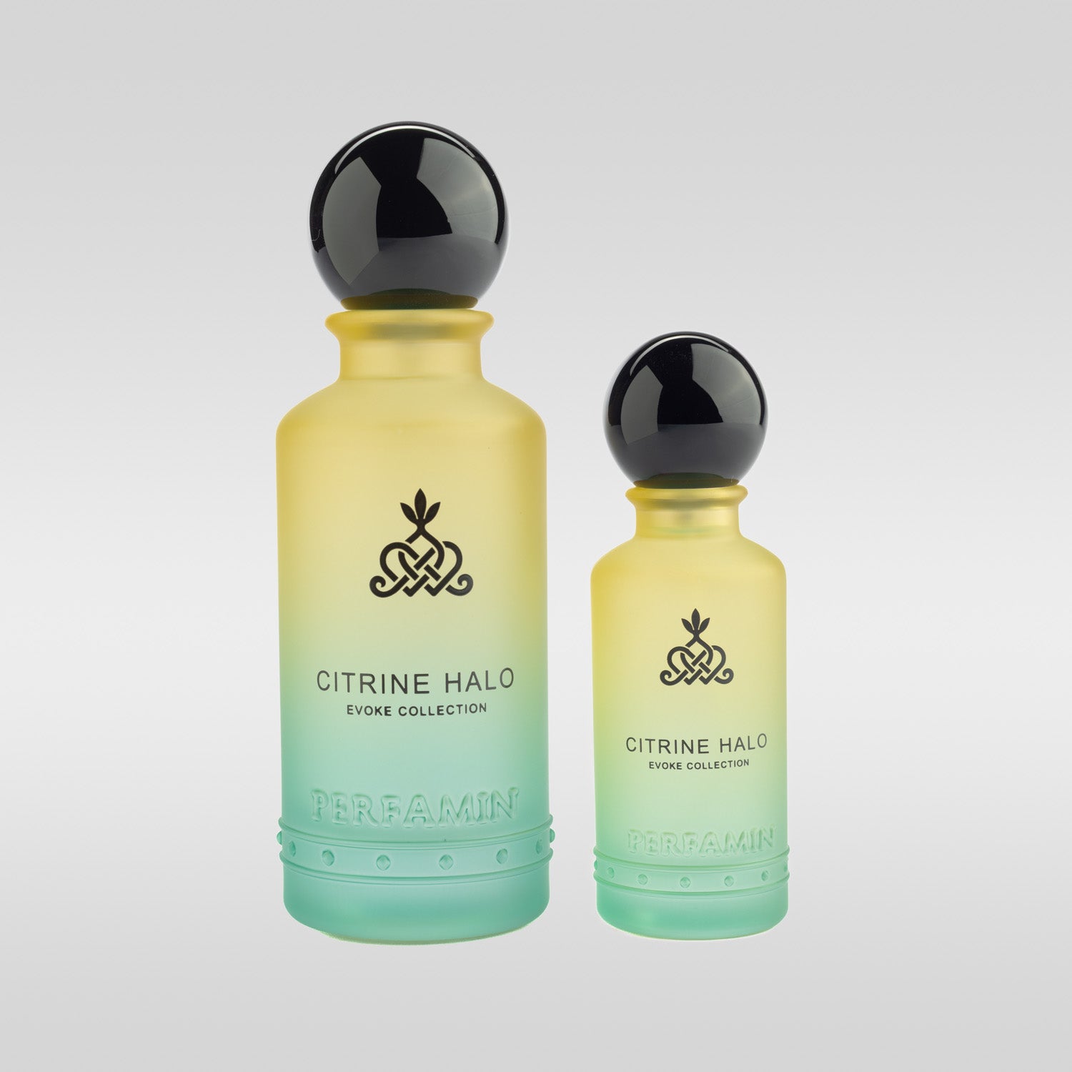 Citrine Halo perfume in 30ml and 100ml bottles