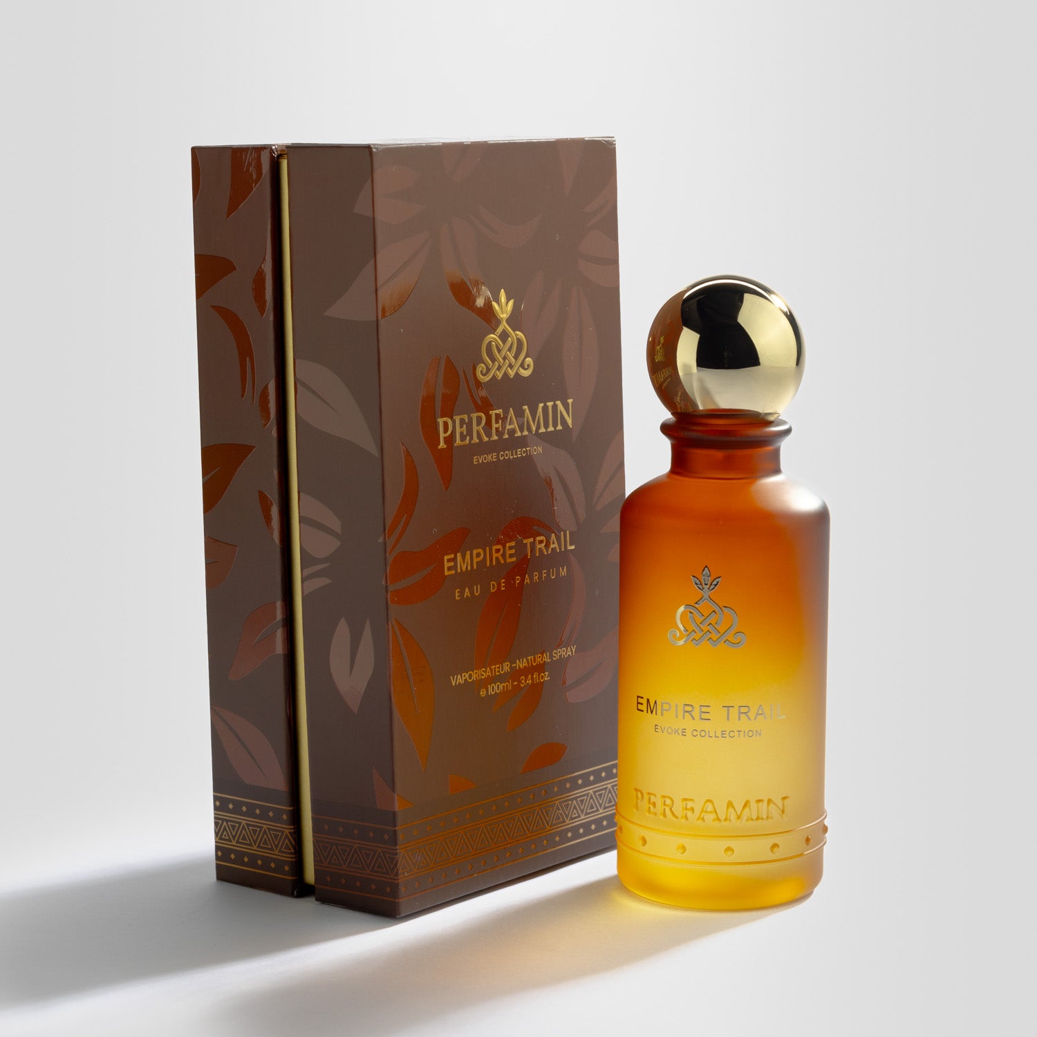 Empire Trail Perfamin Eau de Parfum bottle with matching box packaging