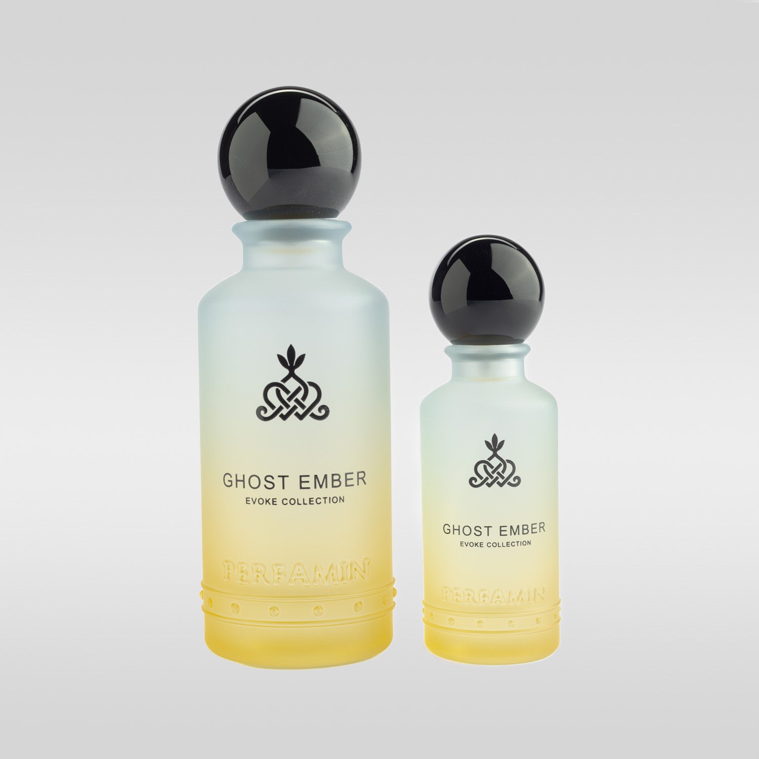 Ghost Ember Eau de Parfum shown in 30ml and 100ml bottle sizes