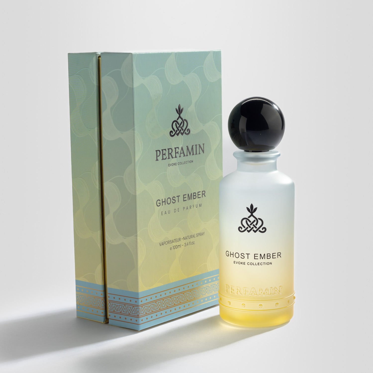 Ghost Ember Perfamin Eau de Parfum bottle with matching box packaging