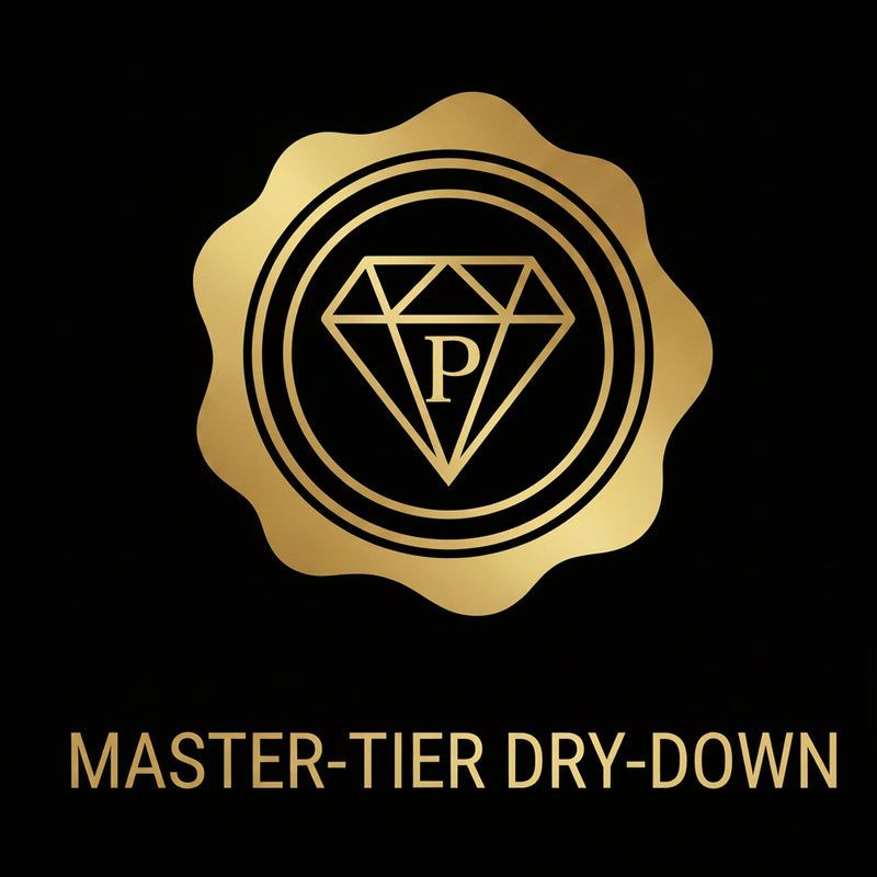 Perfamin Master-Tier Dry-Down gold diamond icon representing high-quality luxury fragrance base notes.