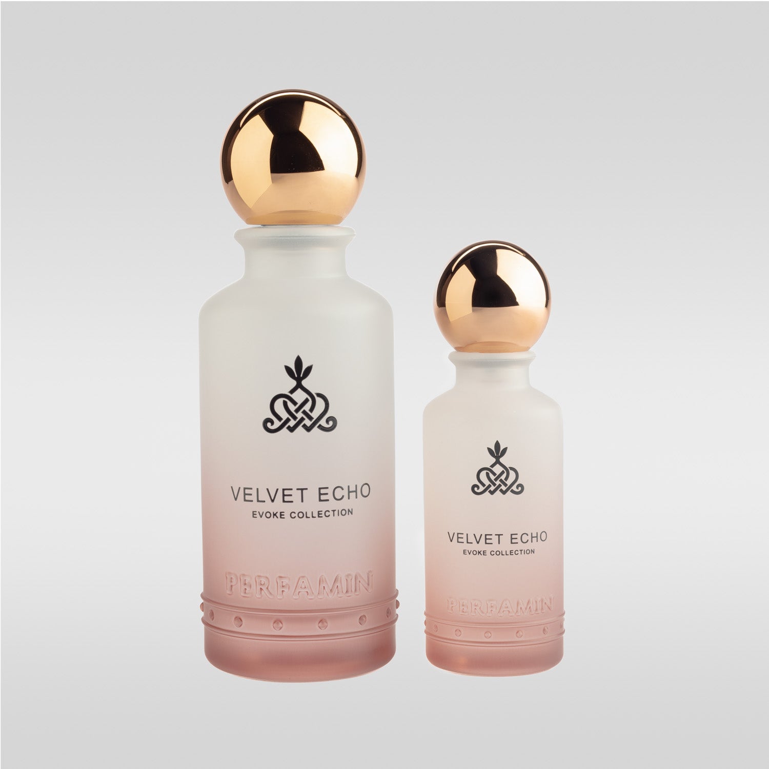 Velvet Echo Eau de Parfum shown in 30ml and 100ml bottle sizes